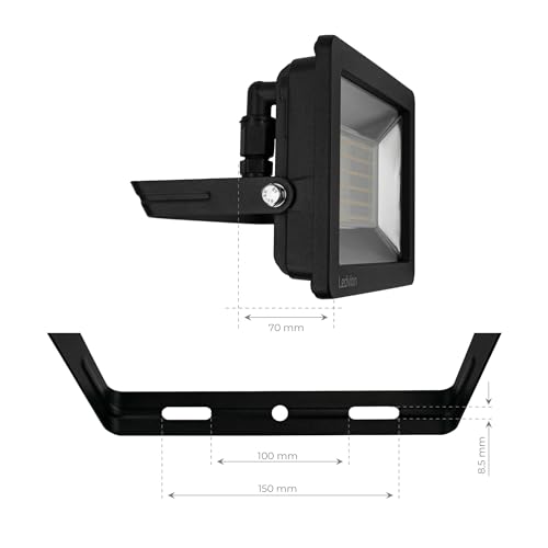 Ledvion LED Strahler, 100 Watt LED Fluter, 4000K Scheinwerfer, 12000 Lumen Arbeitsbeleuchtung, Außenstrahler IP65 Wasserdicht, Flutlicht mit Schnellanschluss