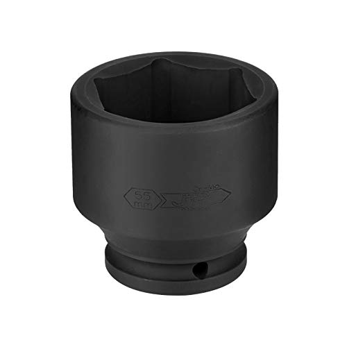 Image of Jetech 3 /4 Inch Drive 55mm Standard Impact Socket, Made with Chrome Molybdenum Alloy Steel, Heat Treated, 6-Point Design, Metric