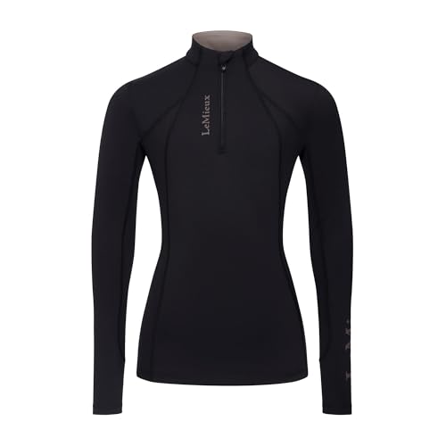 LeMieux Classique Womens Long Sleeve Base Layer - Black 10