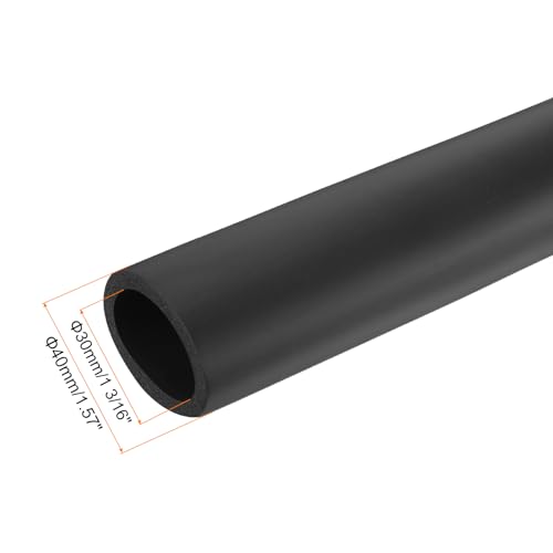 Image of uxcell Foam Tubing for Handle Grip Support,36mm ID 48mm(1 7 /8 inch) OD 0.3 Meter /1ft Length Black