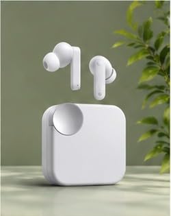 Image of Clear Cut Fast Charging Support 61 Hours Total Battery Wireless Bluetooth 5.4 Earbuds and Dual Device Switching(White)