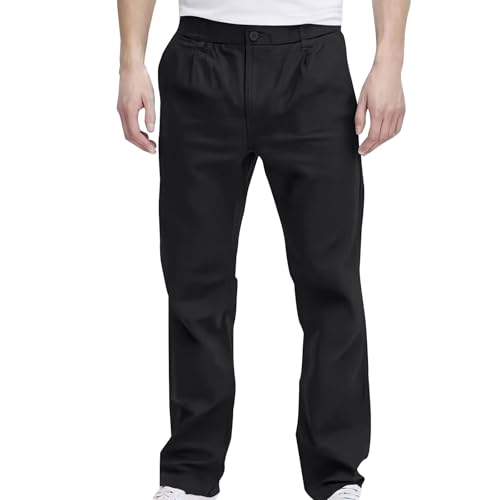 Dress Pants for Men Business Casual Straight Leg Work Pants Relaxed Fit Travel Outdoor Pants with Pockets