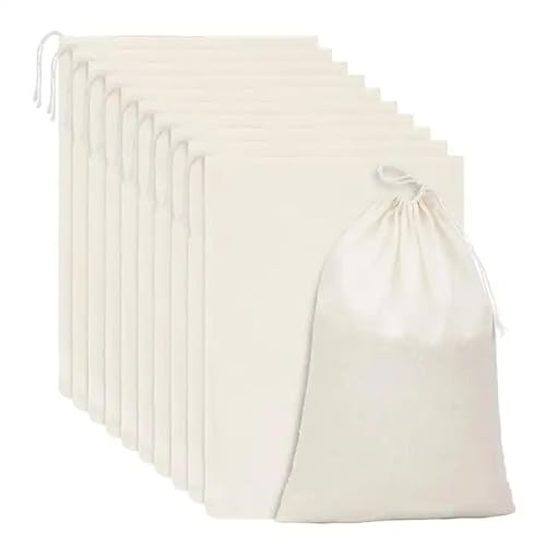 Reusable Tea Bags for Loose Tea, Muslin Cloth Bags for Cooking, Empty Tea Bags for Loose Leaf Tea, Cotton Muslin Drawstring Filter Strainer Infuser Pouches for Herbs Spices Soup Mulled Wine, 30 Pack