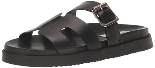 Sandale Mayhem Steve Madden en Cuir Noir : Vos Sorties d'Été en Terrasse et Balades