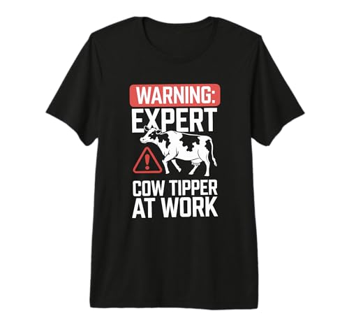 Funny Cow Tipping Joke Country Life Prank Premium Tri-blend T-Shirt