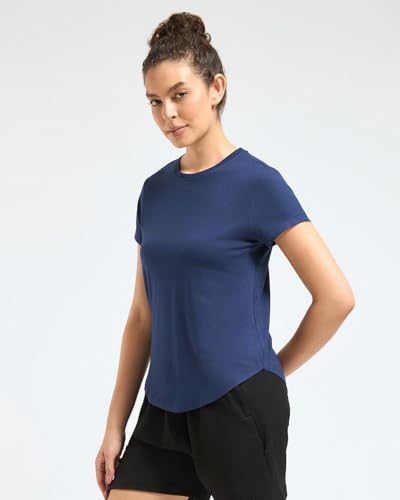 Image of Wellbi Bamboo Women's Tshirt - Ultra-Soft, Breathable & Sustainable | Premium Cotton Blend for Supreme Comfort | Stylish & Eco-Friendly T-Shirt for Women | Tshirt Women Cotton