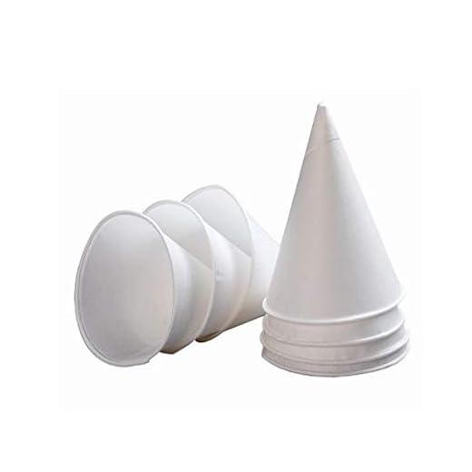 JHON Unidades de Vasos de Papel Desechables con Forma de Cono de Nieve para Bebidas de Aceite o proteínas