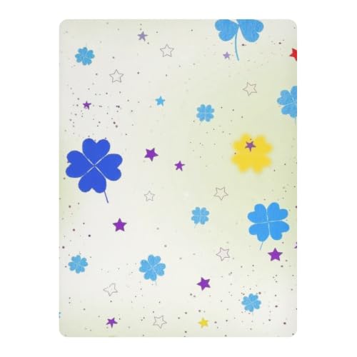 Drap de lit imperméable enfant contre les fuites motif trèfle arc-en-ciel 132 x 71 cm