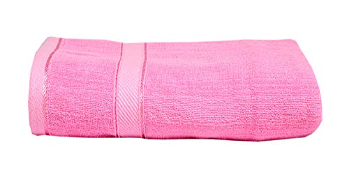 Image of Space Fly Cotton Towels for Bath | 600 GSM Bath Towel | Luxury Towel for Bath | Bath Towel for Men Full Size Cotton | Towel for Bath Women | Cotton Towels for Bath Large Size (Pink)