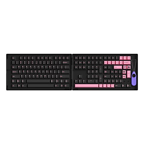 Amazon | Akko PBT キーキャップ ブラック&ピンク ダンサー