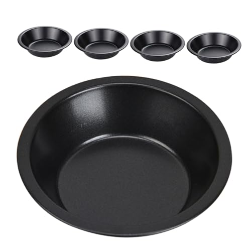 COLLBATH 5pcs Round Baking Trays Small Cake Bread Pans Non-stick Carbon Steel Tart Pans Oven Safe Versatile for Kitchen Restaurant Use