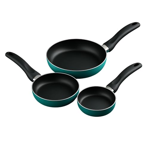 Poêles en aluminium pressé légères et conductrices Well Home set de 3 pièces - 7
