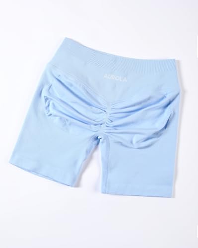 Image of AUROLA Influence Workout Shorts for Women,2.5 3.5 4.5 5.5 6.5 No Roll Up Squat Proof Scrunch Seamless Compression Gym Short