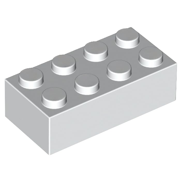 2x4 100 PCS Classic Building Bricks | Creative Building Toy Set for Kids, Boys or Girls 100% Compatible with All Major Brands Ages 3 and Up | White