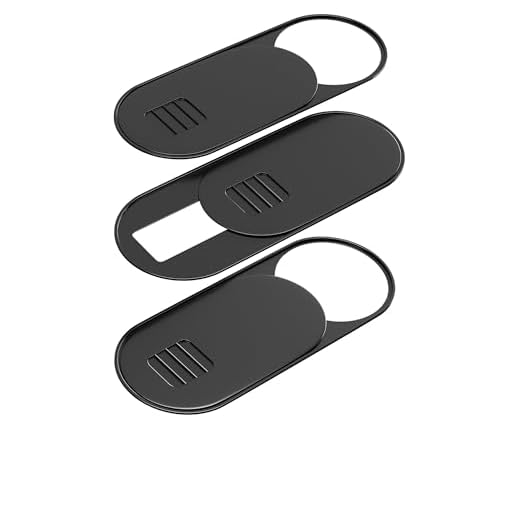3 Pcs Camera Cover Slide, Compatible with MacBook, Laptop, PC, iMac, iPhone, 0.03 inch, Protect Privacy and Security Ultra-Thin Oval Webcam Cover with Case/Cleaning Cloth, 1.11X0.43 in