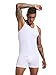 SlumberMee Mens Undershirts Soft Viscose Made from Bamboo Tank Tops 5 Pack Lightweight Cool Feeling Tagless Slim Fit A-Shirts (White, L)