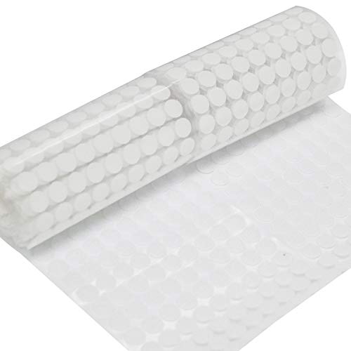 AUTENS Sticky Dots, Self Adhesive dots 1500 Pieces (750 Pair Sets) 10mm/0.39in Diameter Sticky Back Coins Hook & Loop Nylon Strips Perfect for School Projects, Classroom, Office, Home