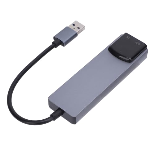 EIMSOAH Tarjeta de Sonido Externa, Tarjeta de Sonido HIFI USB Portátil, Soporte de Mezcla de Reducción de Ruido Salida de Entrada óptica 5.1 7.1 Canal Adaptador de de USB