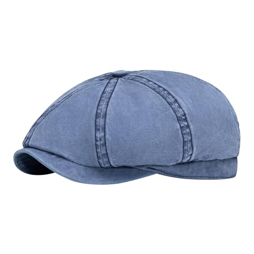 YJZQ Casquette Gavroche Chapeau Vintage 8 pièces de Tissu Casquette Newsboy Béret Plate à visière Style Gatsby Shelby Chapeau été 59CM Unisexe pour...