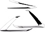 beler 2Set Stainless Steel Chrome Front Headlight Lamp Eyebrow Cover Trim Fit for Cadillac XTS 2013-2017