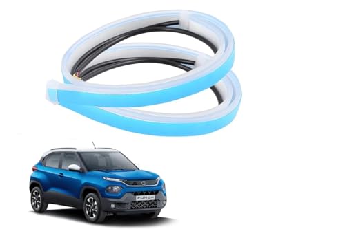 Image of Waterproof 60 CM Flexible DC Power Ultra-Fine LED Daytime Running Light Flexible Soft Compatible with Tata Punch (Pack of 2 Light)
