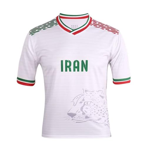 HANLIDA Mens 2026 Fan Soccer Jersey Iran Soccer Jersey- Fan Version Short Sleeve Shirt for Game Day