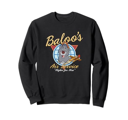 Sweat Talespin Baloo's Service pull col rond motif dessin animé vintage original