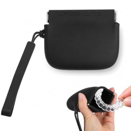 Retainer Case, Silicone Aligner Holder with Wrist Strap, Black | ...