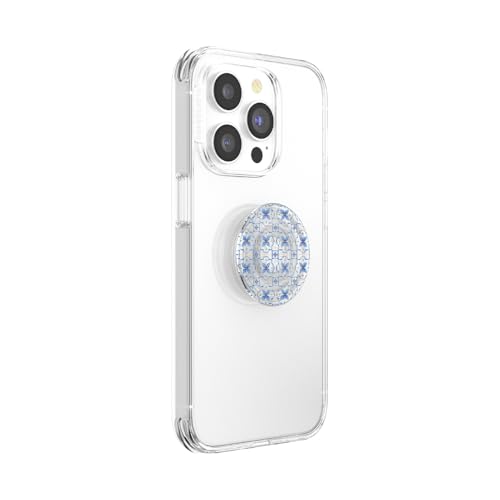 Image of PopSockets Adhesive Phone Grip, Holder, Phone Stand, Blue - Marina