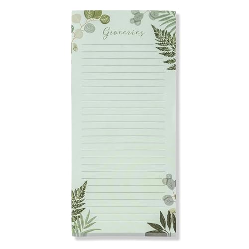 High Note Vertical Notepad with Magnet Holder - Market List by Caroline Alfreds, 3.75" x 8"