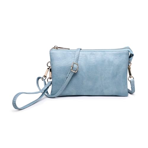 Image of JEN & CO. Riley Crossbody Bags for Women Vegan Leather Wristlet Clutch Wallet Purses Handbags with 2 Straps