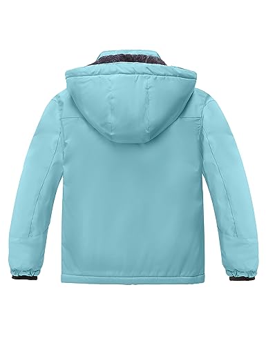 Wantdo Girl's Waterproof Ski Jacket Warm Winter Coat Windproof Outdoor Winter Snowboarding Jackets Fleece Hooded Rain Coats #TOP1