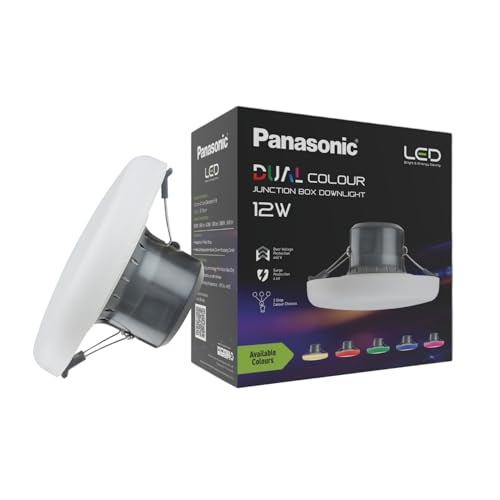 Image of Panasonic 12 Watt Dual Colour Deep Junction Downlight, Round LED Junction Downlight, Dual Color Downlight, 76mm Cutout (Cool White + Pink, PDLM17127PN)