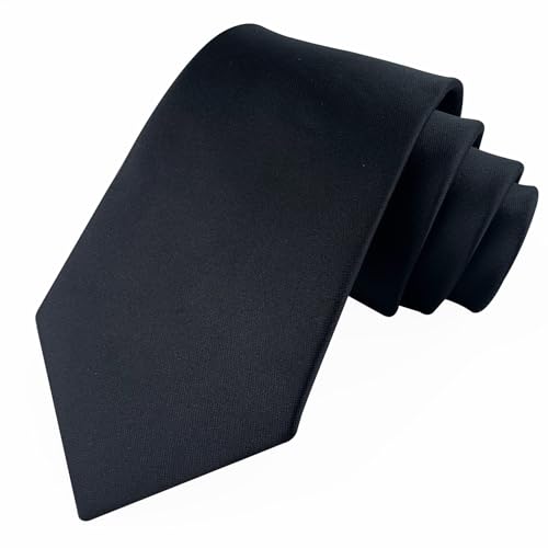 Image of WeiShang Lot 4 PCS Men's Ties Solid Color Neckties Formal Black Ties For Men