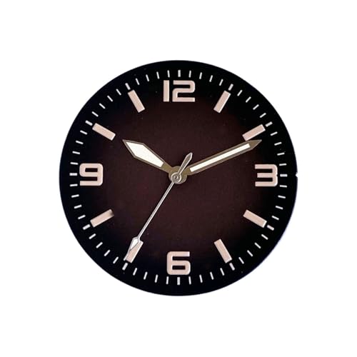 Cadran de montre automatique 31mm NH35 NH36 marron aiguilles lumineuses ETA2824 PT5000