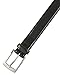 Sportoli Mens Classic Stitched Genuine Leather Uniform Belt - Black (48)