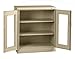 Tennsco CVD1442-CPY Standard Traditional Cabinets with Clear View Doors, Unassembled, 36" Width, 18" Depth, 42" Height, 3 Openings, Champagne/Putty