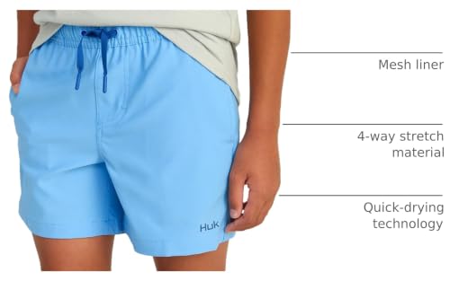 Image of HUK Girls' Pursuit Volley Short, Quick-Dry Fishing Shorts for Kids