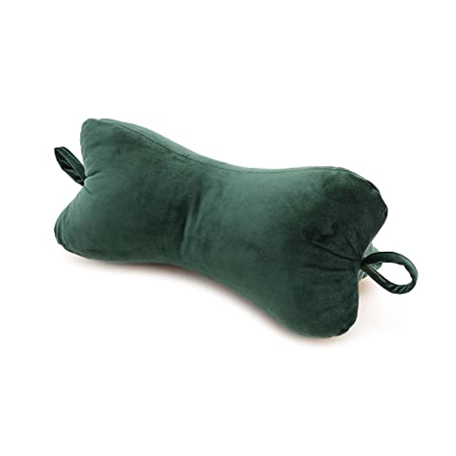 H&F | Cojín de lectura, hueso de lectura, cojín cervical, almohada de viaje, lavable, para cama, sofá, color: verde