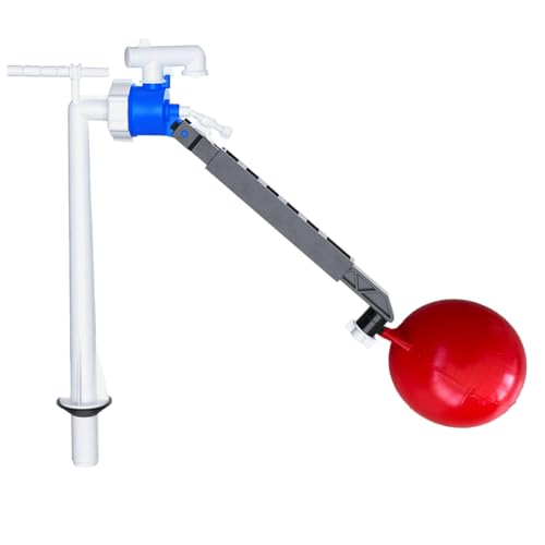 PlumbEZ Toilet Cistern Fill Valve Bottom Entry with Float - 1/2 Toilet Fill Valve with Adjustable Arm | Ballcock for Toilet Cistern with Ball Float