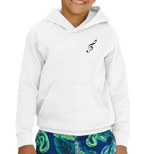 Sweat à capuche partition de musique enfant en textile premium durable