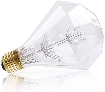 KLED LED Vintage Edison Bulb, D95 3W (30W Equivalent), LED Filament Bulb, 200 Lumen, 2200K (Warm White), Medium Base E26, CRI 85+, UL-Listed (1 Pack) (D95)