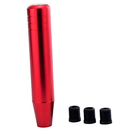 Thruifo 7.09" Gear Stick Shifter Knobs, Long Weighted Car Shift Handle Knob With Aluminum Alloy Fit Most Manual Automatic Transmissions, Red #TOP5