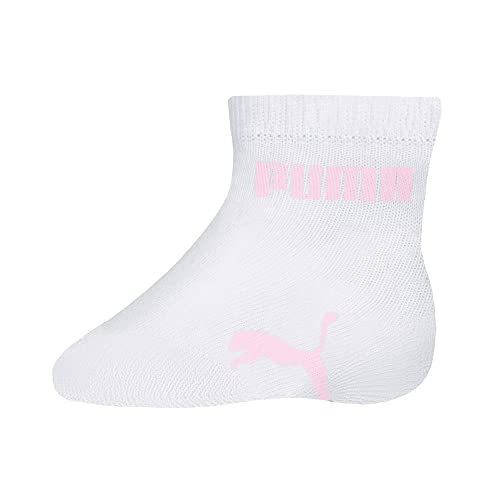 PUMA Cano Baixo, Meias Bebê Unissex, Branco/Rosa, 21-24
