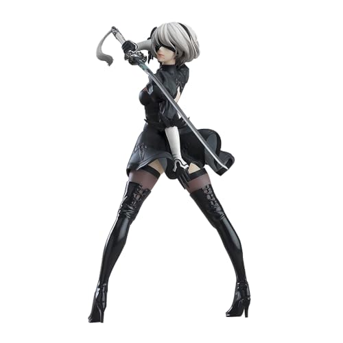 DEXSHUN Figura de 9S del Anime 2B Figura de Anime Estatua Modelo de Dibujos Animados Figura de Acción de PVC Escultura Decoración Artículo de Colección Regalo para Fans del Anime 17cm