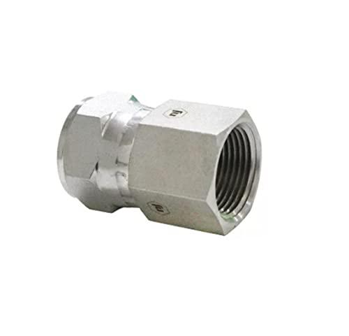 Image of 5 /8 inch Female JIC Swivel to 3 /8 inch Female NPT Pipe Hydraulic Adapter | Steel JIC 37 Flare to NPT Connector | Hydraulic Hose & Tube Fitting for Off-Road, Farm, Industrial & Heavy Equipment