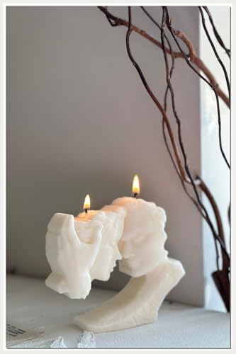 Image of Romantic Couple Scented Candle - Decorative Sculpture Design Candle - Premium White Wax Candle for Home Decor, Gifting & Ambience