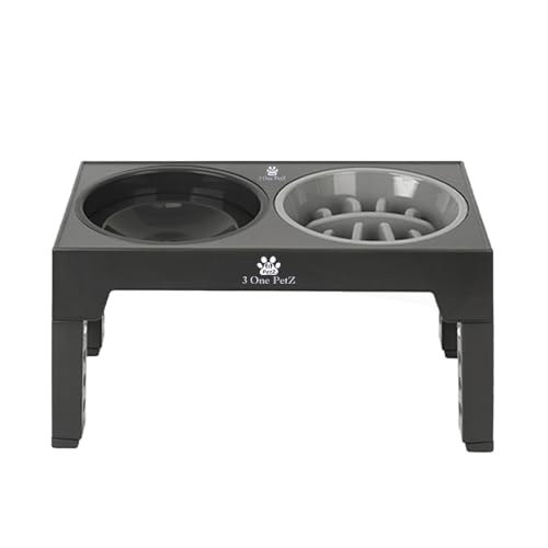 3 One PetZ Pet Bowl, Folding Up and Down Bowls (Slow Food Bowl + Floating Bowl)