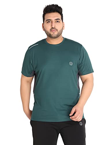 Image of CHKOKKO Men's Polyester Regular Fit Solid Sports T-Shirt