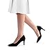 DREAM PAIRS Women's Dress High Heels Pumps Closed Pointed Toe Stiletto D'Orsay Shoes for Wedding Party,Size 8,Black-Suede,SDPU2416W